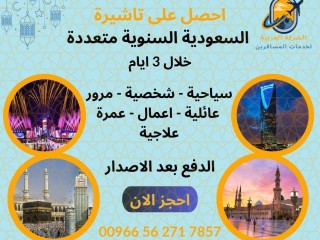 اصدار تأشيرة زيارة فيزا السعودية والبحرين والامارات